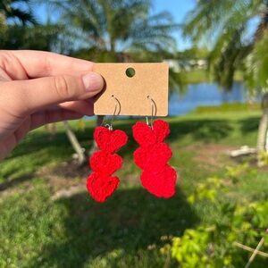 Red Heart Earrings